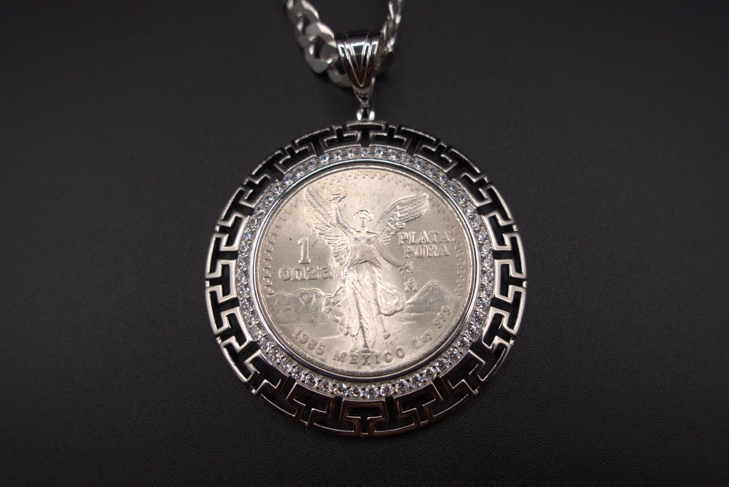 Silver Centenario Pendant