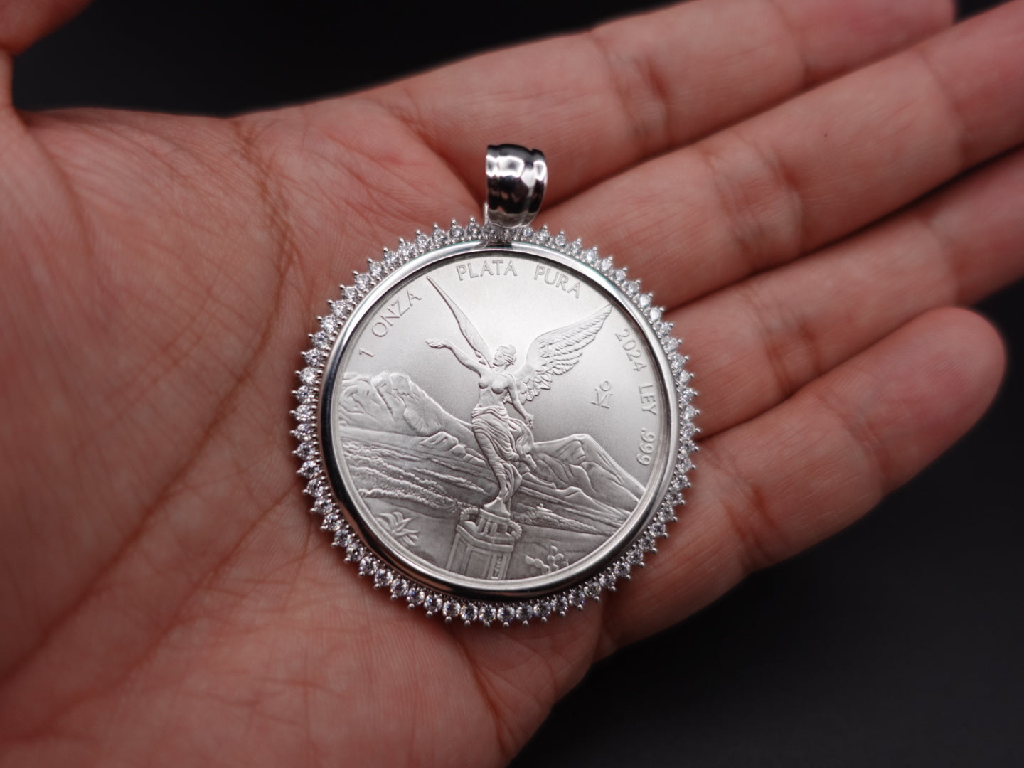 Silver Centenario Pendant