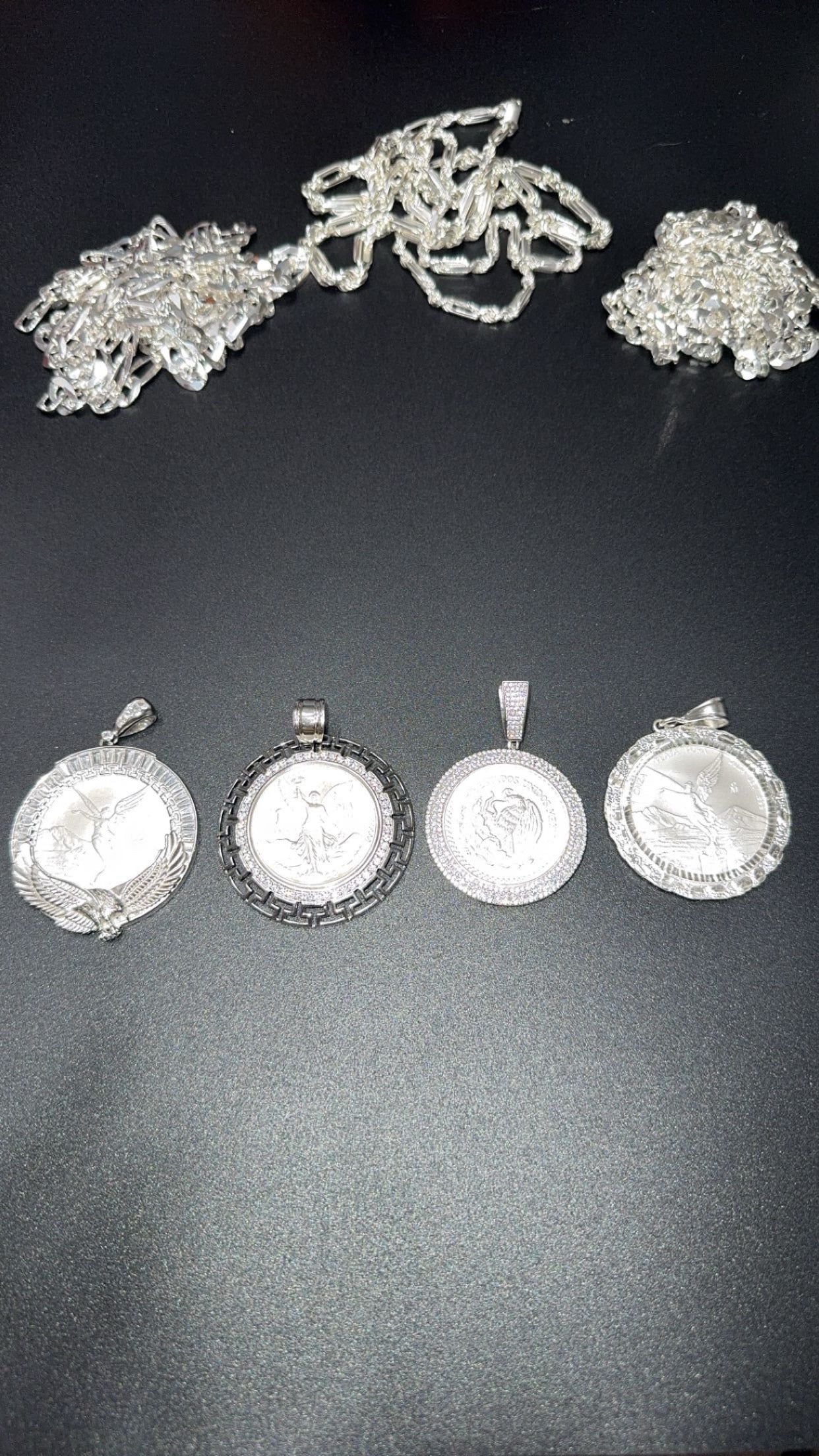 Silver Centenario Pendant