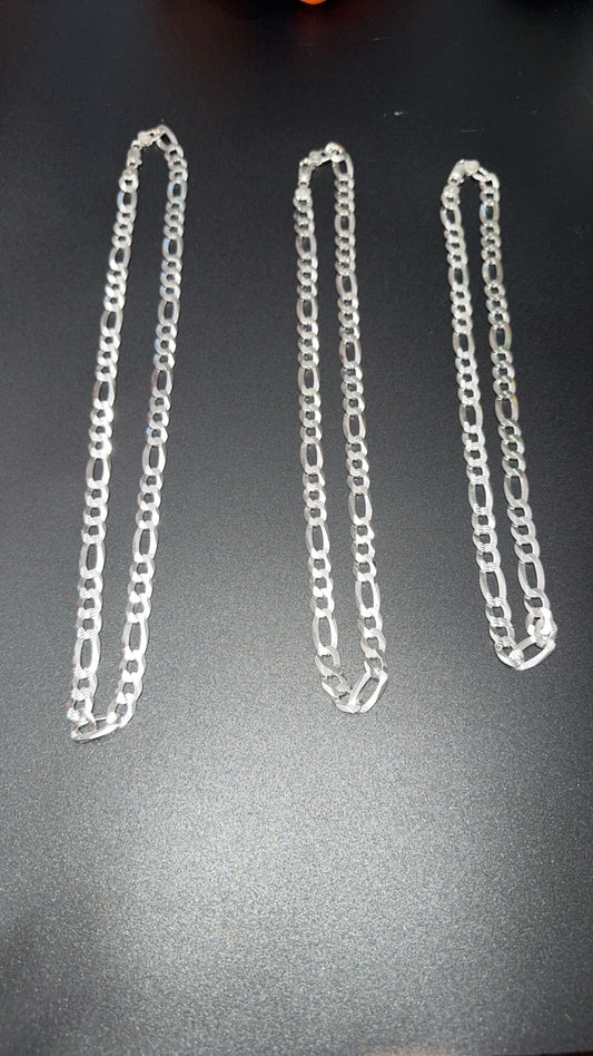 925 Figaro Diamond Cut Chain